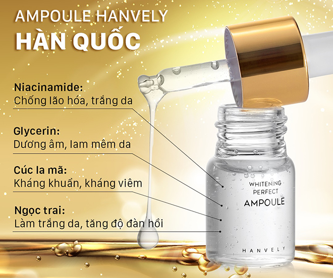 Thanh phan phong phu - Serum cấp ẩm trị nám trắng da Hanvely hiệu quả nổi trội do đâu?